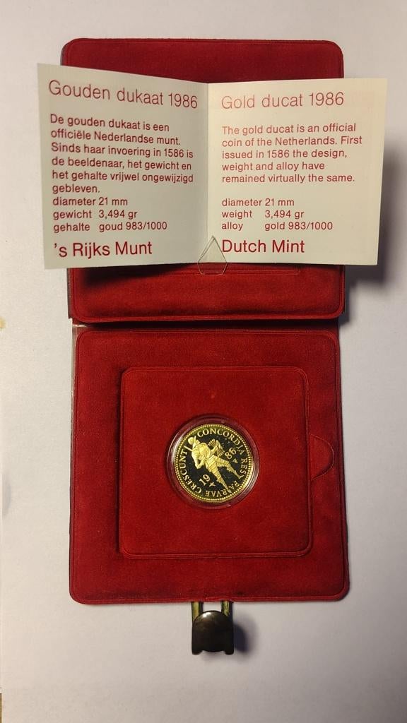 Gouden Dukaat 1986, Koningin Beatrix, Losse munt, Goud, Overige waardes