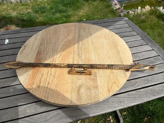 zeer leuke vintage blaaspijp hand gemaakt incl pijltjes, Antiek en Kunst, Ophalen