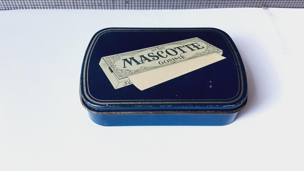 mascotte gomme no 525 vloe-papier blik, Verzamelen, Blikken, Ophalen of Verzenden, Overige