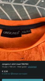 Oranje jongens T-shirt maat 158/164 - Unsigned, Kinderen en Baby's, Kinderkleding | Maat 158, Ophalen of Verzenden, Zo goed als nieuw