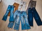 Spijkerbroeken maat 128 en 134 flaired, Ophalen, Gebruikt, Maat 134