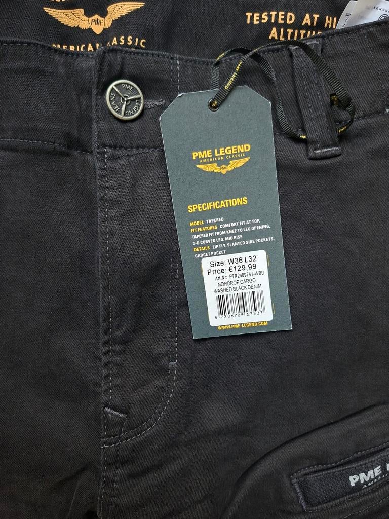 PME LEGEND Nordrop cargobroek W36 L32, W36 - W38 (confectie 52/54), Zwart, Nieuw, Ophalen of Verzenden