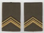 set rangen epauletten Sergeant 1e kl (A14), Ophalen of Verzenden, Landmacht, Nederland, Embleem of Badge