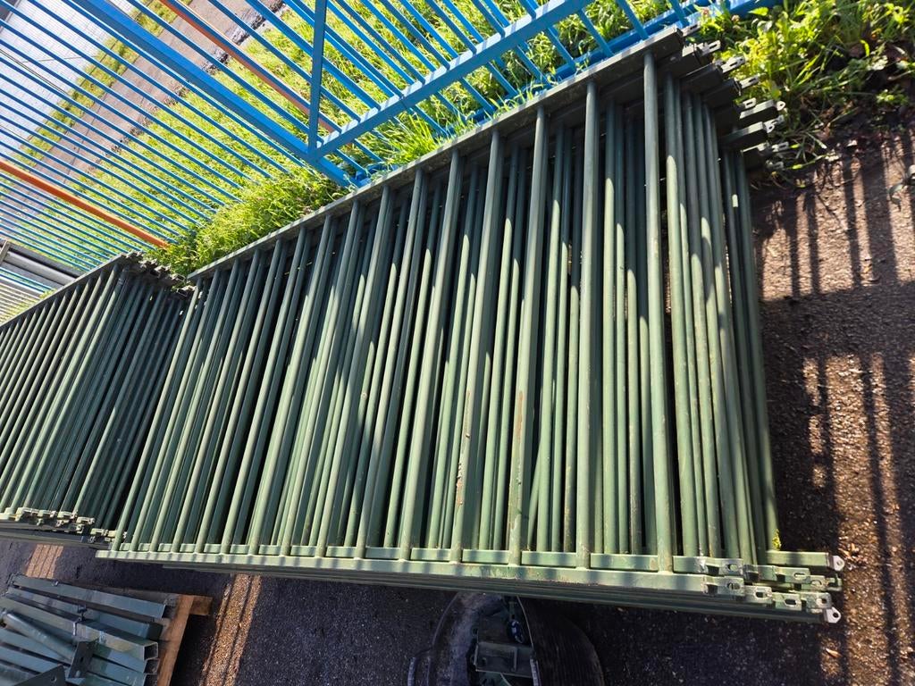 Hekwerk groen compleet hek, Tuin en Terras, Tuinhekken en Hekwerk, Ophalen, IJzer