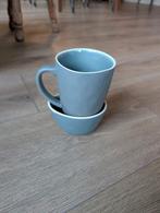 Gratis Jewel kopje en schotel - Grijs, Ophalen, Keramiek, Zo goed als nieuw, Effen