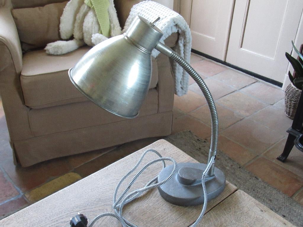 Stoere industriële zware lamp(zwanenhals), Ophalen of Verzenden, Zo goed als nieuw, Minder dan 50 cm