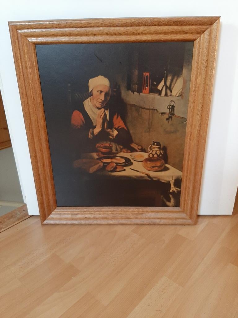 Het Gebed voor de Maaltijd - Oude Meester Reproductie, Ophalen of Verzenden