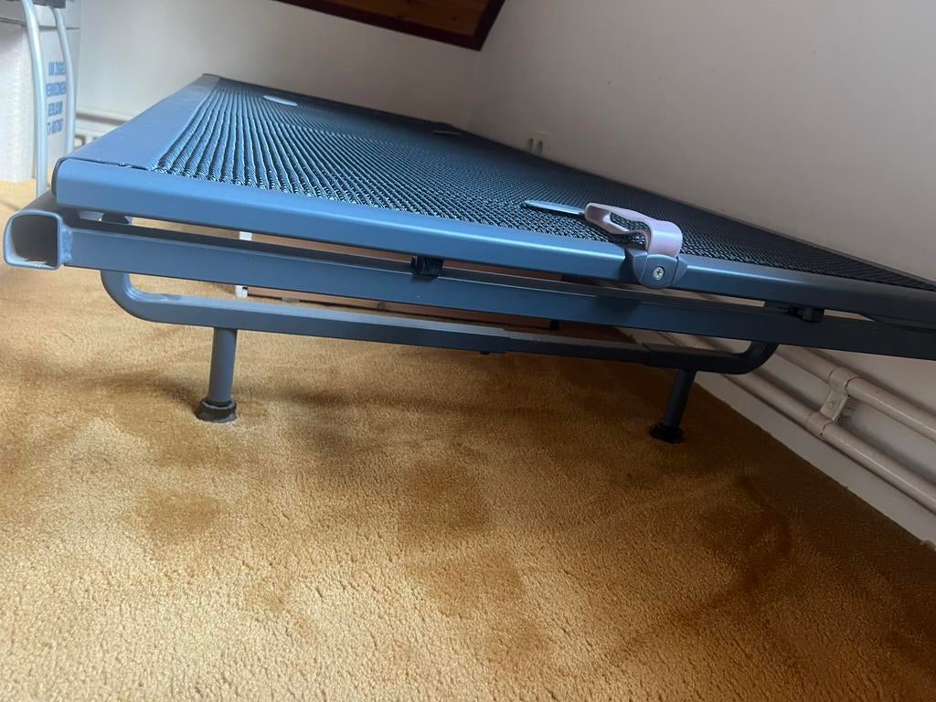 Auping 90x220 electrische spiraalbodem op poten, kleur blauw, Huis en Inrichting, Slaapkamer | Matrassen en Bedbodems, Ophalen