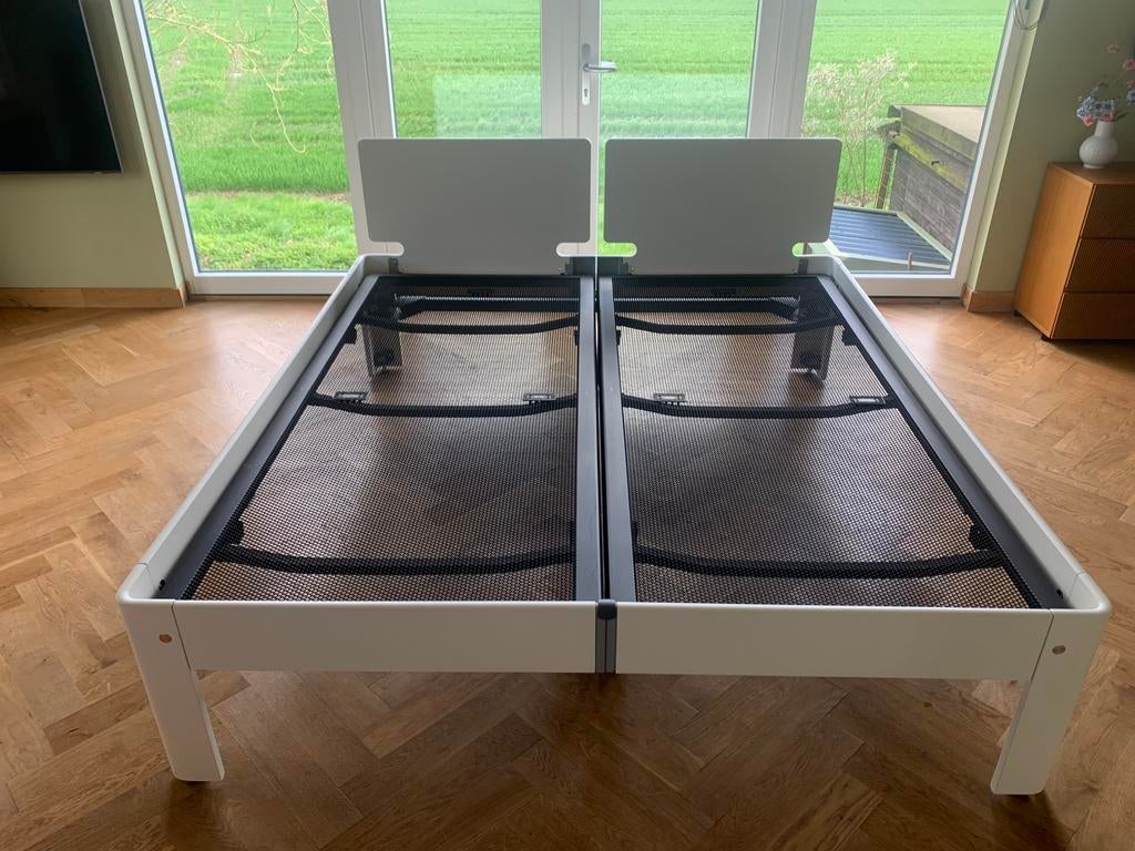 Nieuwstaat Auping Auronde deelbaar 180x200 deelbaar hoog, Ophalen, Zo goed als nieuw, 200 cm, 180 cm