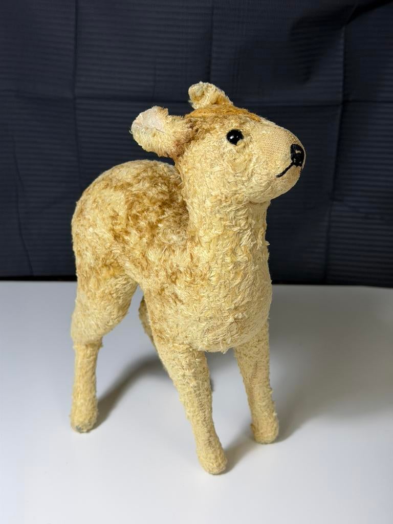 Antieke Steiff “Ree” pluchen wol zeldzaam! Met knop. 1925, Antiek en Kunst, Ophalen of Verzenden