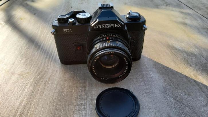 Revue Flex SDI spiegelreflexcamera met draagtas, Audio, Tv en Foto, Fotocamera's Analoog, Gebruikt, Spiegelreflex, Overige Merken