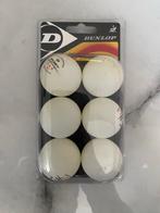 Dunlop tafeltennisballen, 6 stuks, Ophalen of Verzenden, Nieuw, Net, Batje(s) of Balletje(s)
