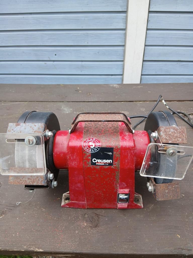 Creusen Powerline werkbankslijpmachine, Ophalen of Verzenden, Gebruikt, Minder dan 700 watt, Werkbankslijpmachine