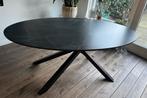 Ikea Mariedamm ovale ttafel zwart marmerpatroon 180x100, Ophalen, Zo goed als nieuw, Ovaal, 50 tot 100 cm