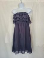 Mooie donkerblauwe strappless jurk roesjes mt M Amy&Ivy, Maat 38/40 (M), Blauw, ., Ophalen of Verzenden