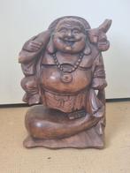 Houten Lachende Boeddha / Daikokuten Beeld, Ophalen of Verzenden