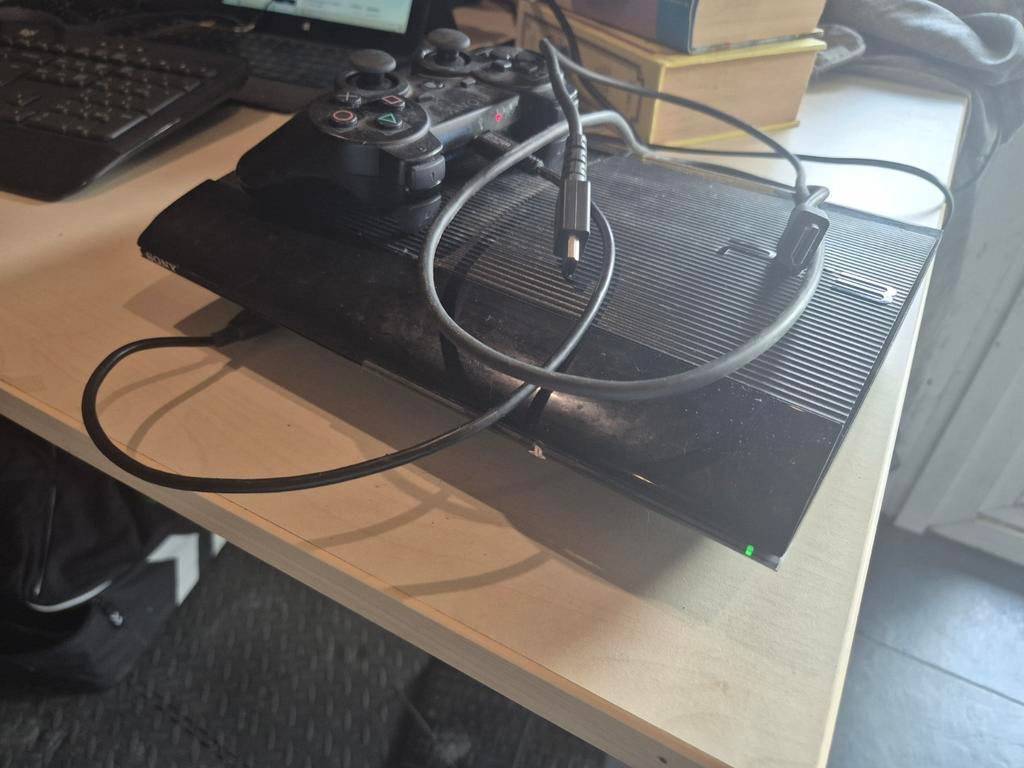 PlayStation 3 met controller, afstandsbediening en kabels, Ophalen, Gebruikt, 160 GB, Met 1 controller