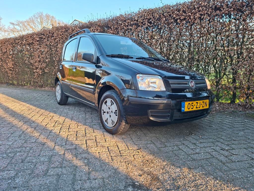Fiat Panda 1.2 44KW 60PK 2008 Zwart, Auto's, Fiat, Voorwielaandrijving, Euro 5, Stof, Zwart