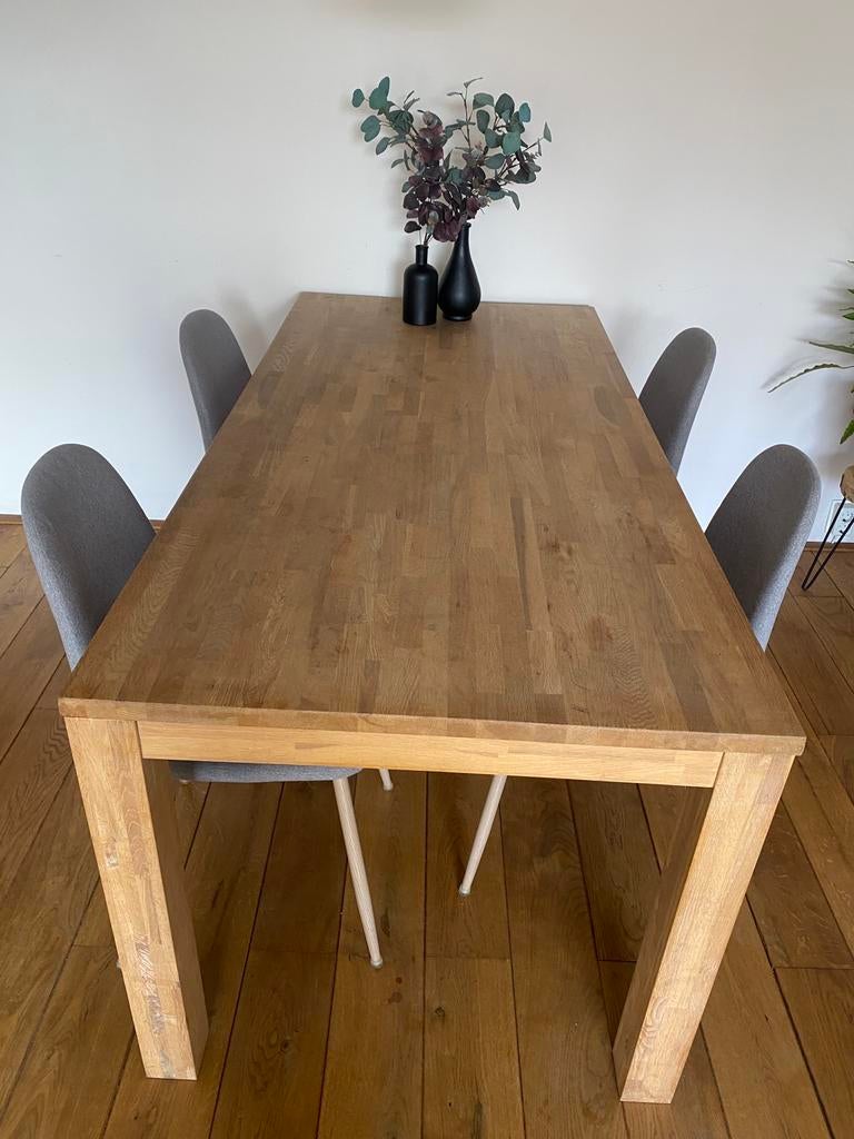 Mooie houten eettafel, Huis en Inrichting, Complete eetkamers, Ophalen of Verzenden, Gebruikt, 4 tot 6 stoelen