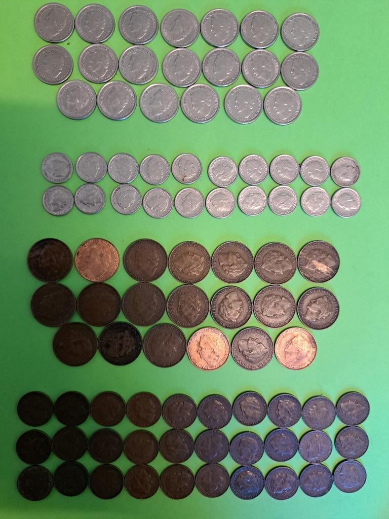 Nederland 90 muntjes Juliana 1948, Ophalen of Verzenden, Koningin Juliana, Overige waardes, Setje