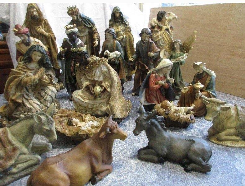 19 delig kerstgroep / dieren / engel/ herder/ wijzen/ maria, Diversen, Kerst, Ophalen