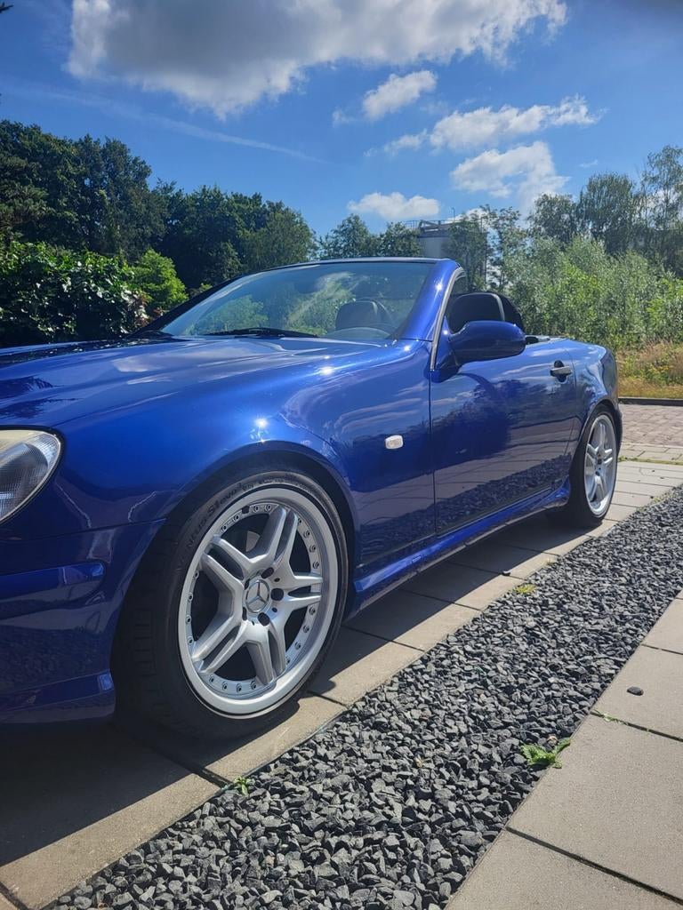 Mercedes-Benz SLK 2.3 Slk230 Kompr Roadster AUT 1997 Blauw, Auto's, Mercedes-Benz, Automaat, Achterwielaandrijving, Cabriolet