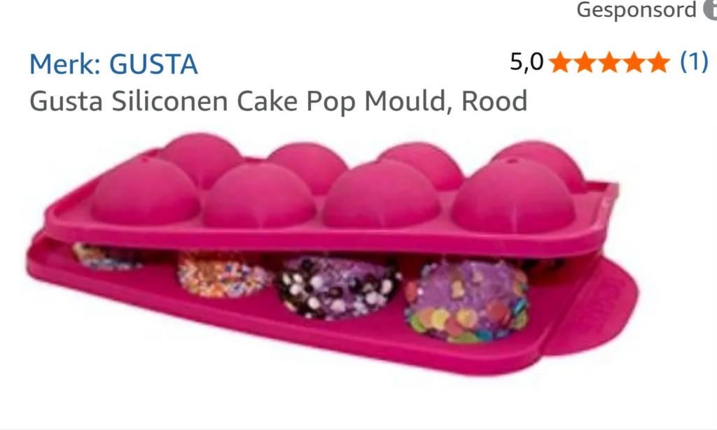 Gusta nieuwe siliconen cake pop bakvorm.
Leuk met kinderen, Ophalen of Verzenden, Nieuw, Taarten, Bakvorm