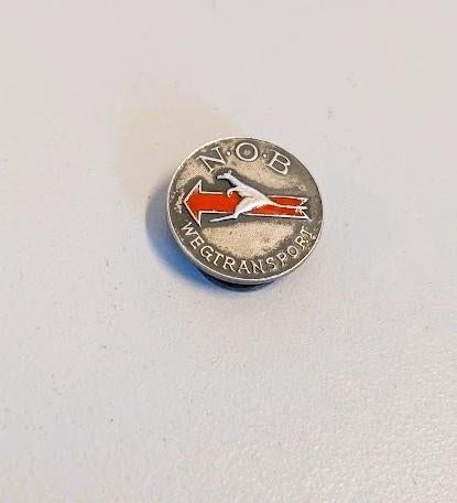 volmetaal auto knoop speld NOB wegtransport deels emaille, Ophalen of Verzenden, Gebruikt, Overige onderwerpen, Speldje of Pin