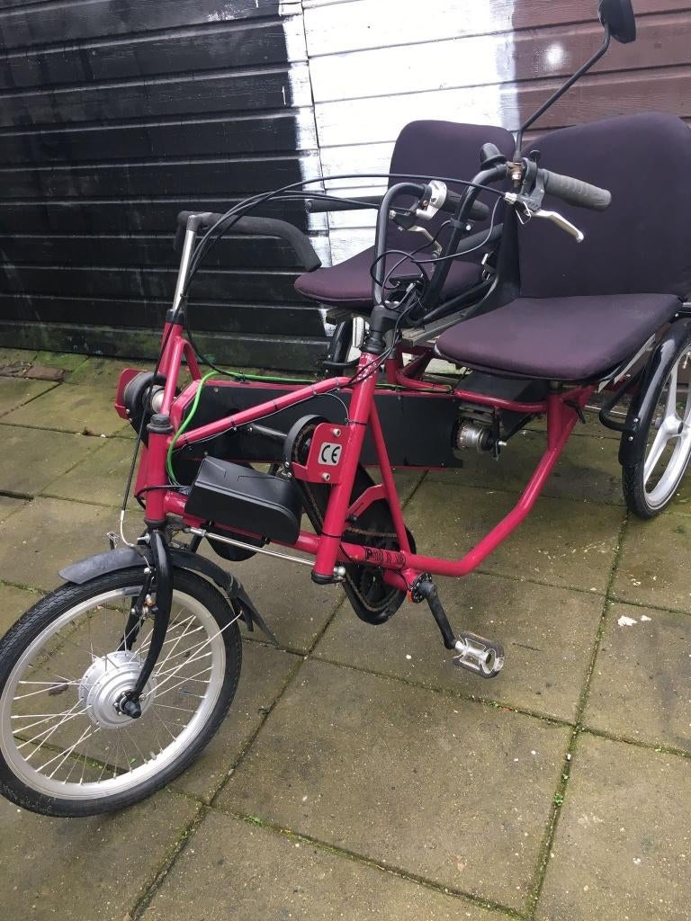 Electrisch Duofiets: PF Mobility Side by Side nieuwe accu !, Fietsen en Brommers, Fietsen | Driewielfietsen, Ophalen of Verzenden