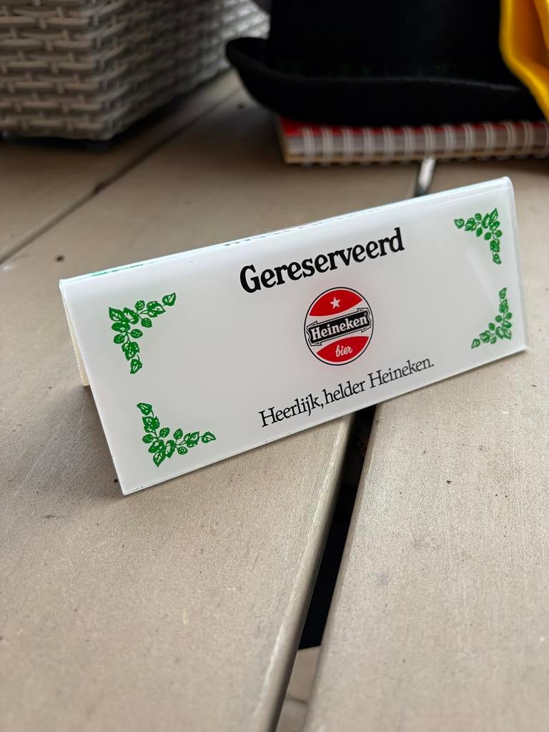 Heineken gereserveerd tafel bordje, Ophalen, Nieuw, Gebruiksvoorwerp