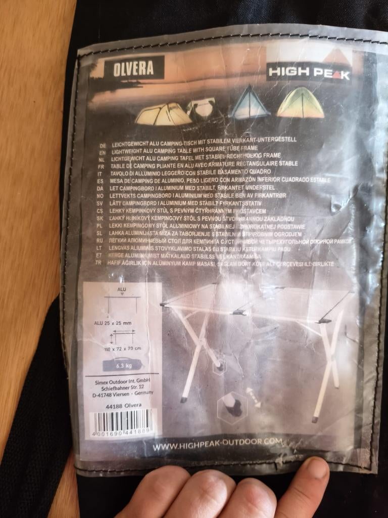 High Peak kampeer tafel, Ophalen, Gebruikt, Campingtafel