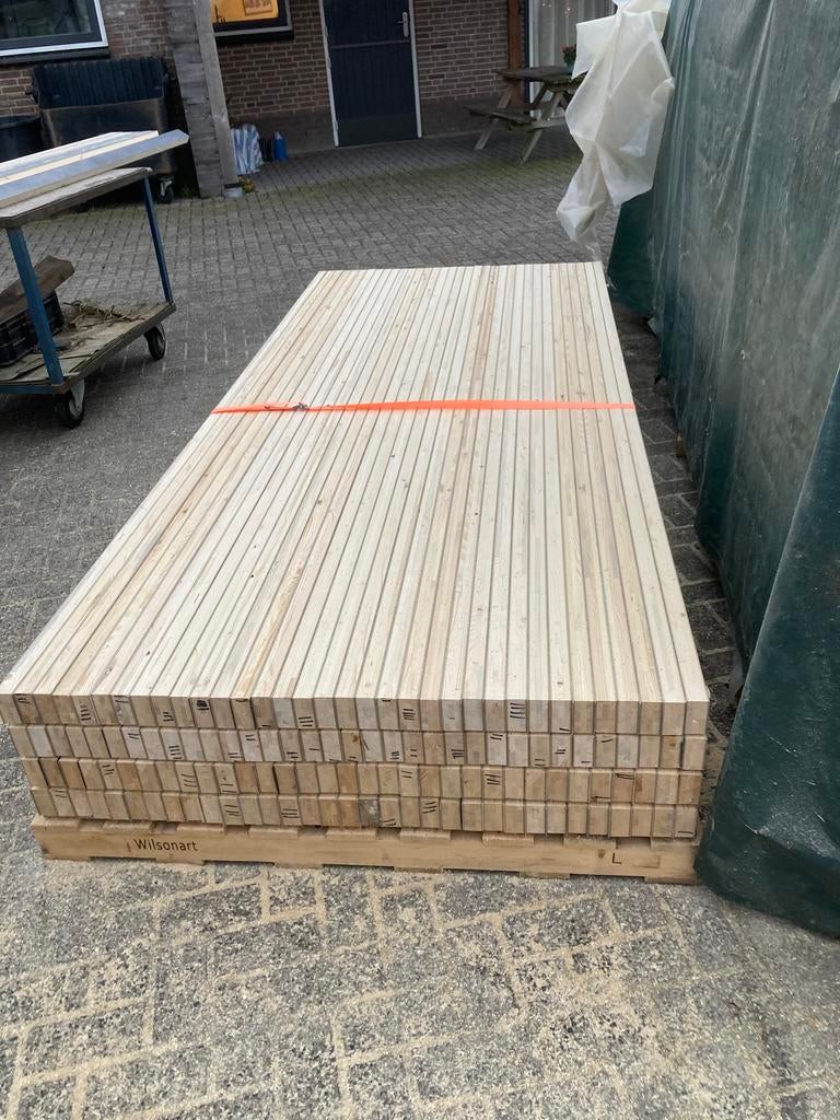 290 nieuwe vuren balkjes 90 x 38 lang 305 cm, Doe-het-zelf en Verbouw, Hout en Planken, Nieuw, Balk, Vuren, 300 cm of meer, 25 tot 50 mm