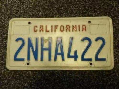 Kentekenplaat licenseplate California reliëf USA, Verzenden, Gebruikt, Auto's