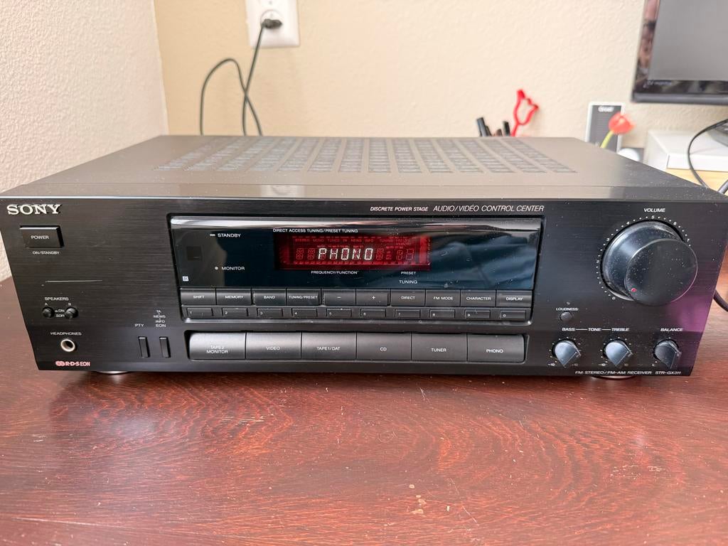 Sony STR-GX311 versterker met afstandsbediening, Ophalen, Gebruikt, 60 tot 120 watt, Sony