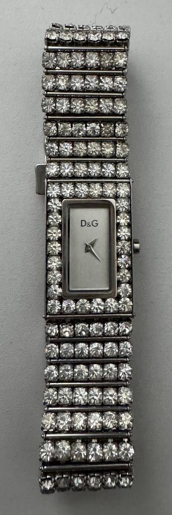 Dolce & Gabbana dameshorloge – kristal – zeer goede staat, Sieraden, Tassen en Uiterlijk, Horloges | Dames, Staal, Staal, Polshorloge