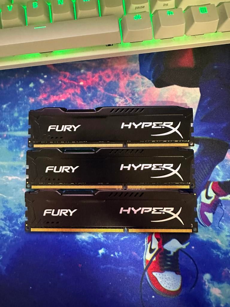 HyperX Fury DDR3 8GB 3x, Computers en Software, RAM geheugen, Zo goed als nieuw, Desktop, DDR3, Ophalen of Verzenden