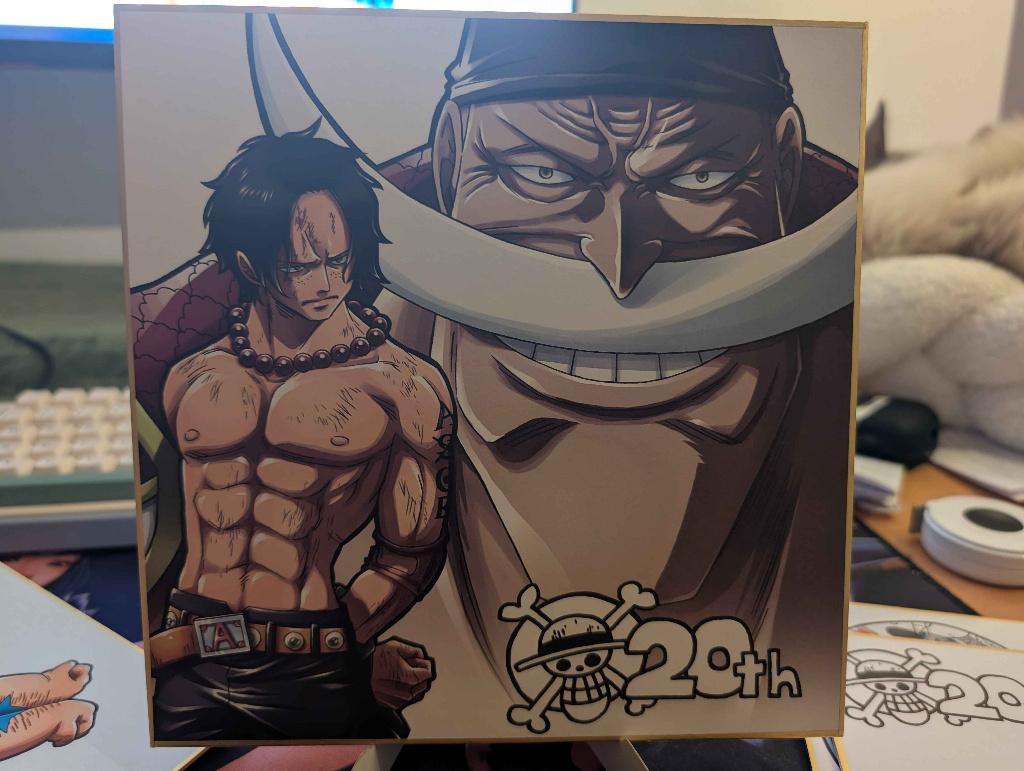 Edward Newgate/Whitebeard Shikishi one piece, Huis en Inrichting, Woonaccessoires | Schilderijen, Tekeningen en Foto's, Minder dan 50 cm