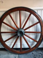 Antiek houten wagen wiel, koets wiel., Ophalen of Verzenden