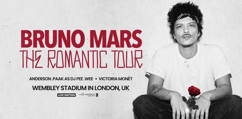 2 Tickets Bruno Mars Romantic Tour - 18 juli Wembley, Londen, Tickets en Kaartjes, Twee personen, Juli
