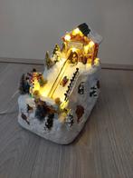 Kerstdorp: skibaan, met licht, geluid en skibaan beweegt, Ophalen, Zo goed als nieuw