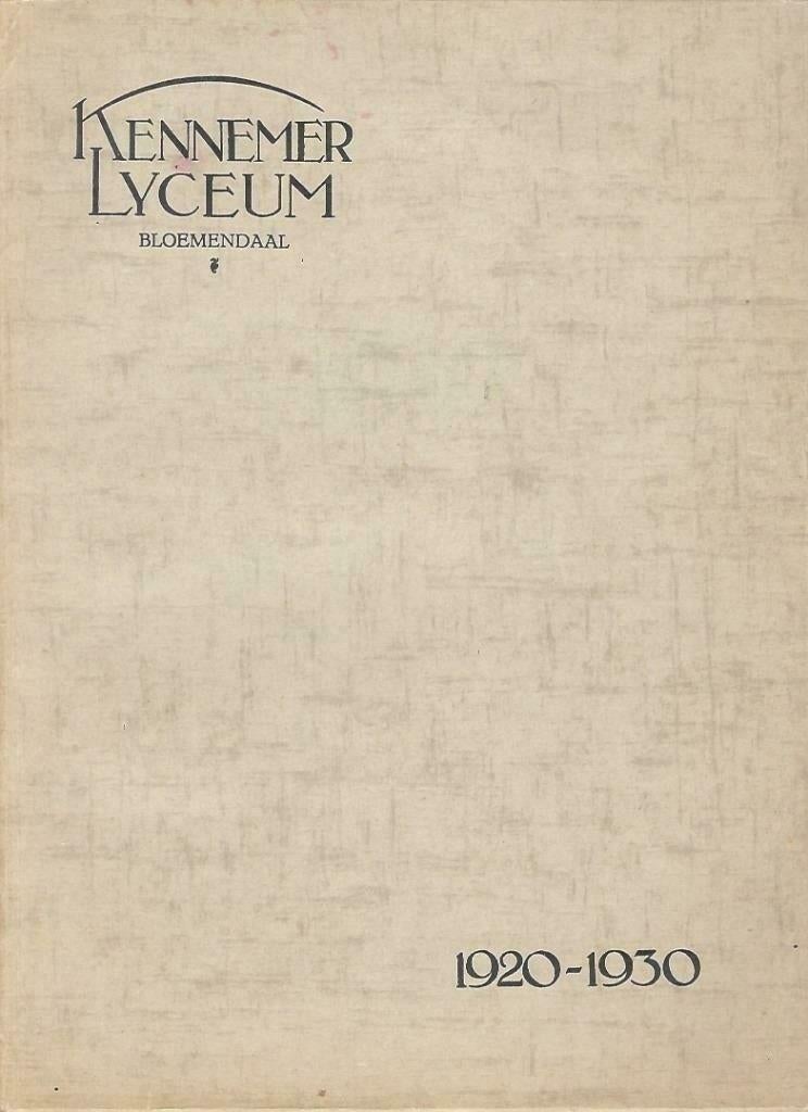 BOEK BLOEMENDAAL KENNEMER LYCEUM 1920-1930, Ophalen of Verzenden, Zo goed als nieuw