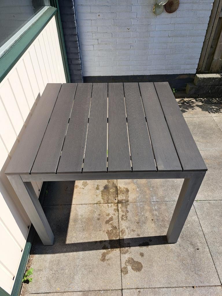 Bellagio Tuintafel 90x90 cm - 1 of 2 stuks, Ophalen, Gebruikt, Rechthoekig, Aluminium