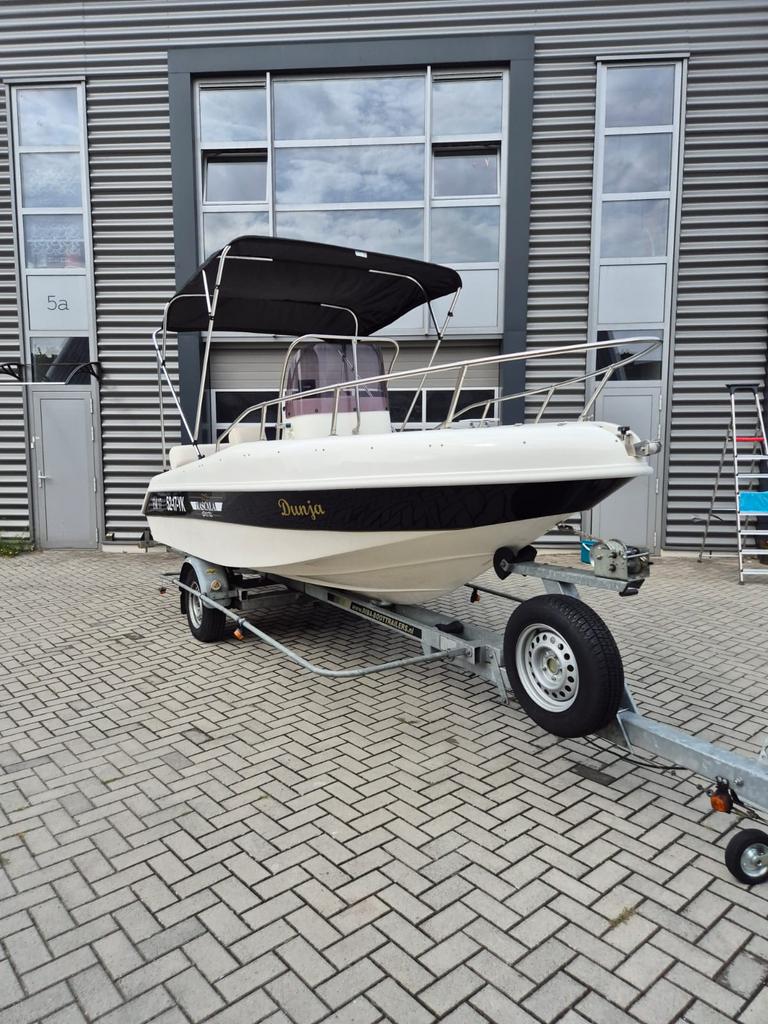 RascalaFM17 Consoleboot Honda 75PK Elektrische trim Compleet, Watersport en Boten, 70 tot 120 pk, Ophalen of Verzenden, Zo goed als nieuw