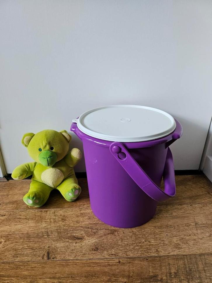 Tupperware paars witte wasemmer met handvat, Huis en Inrichting, Keuken | Tupperware, Zo goed als nieuw, Overige typen, Wit, Paars