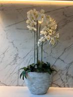XXL KUNST ZIJDE ORCHIDEE BLOEMEN PLANTEN IN XXL DESIGN POT, Ophalen of Verzenden, Zo goed als nieuw, Binnen