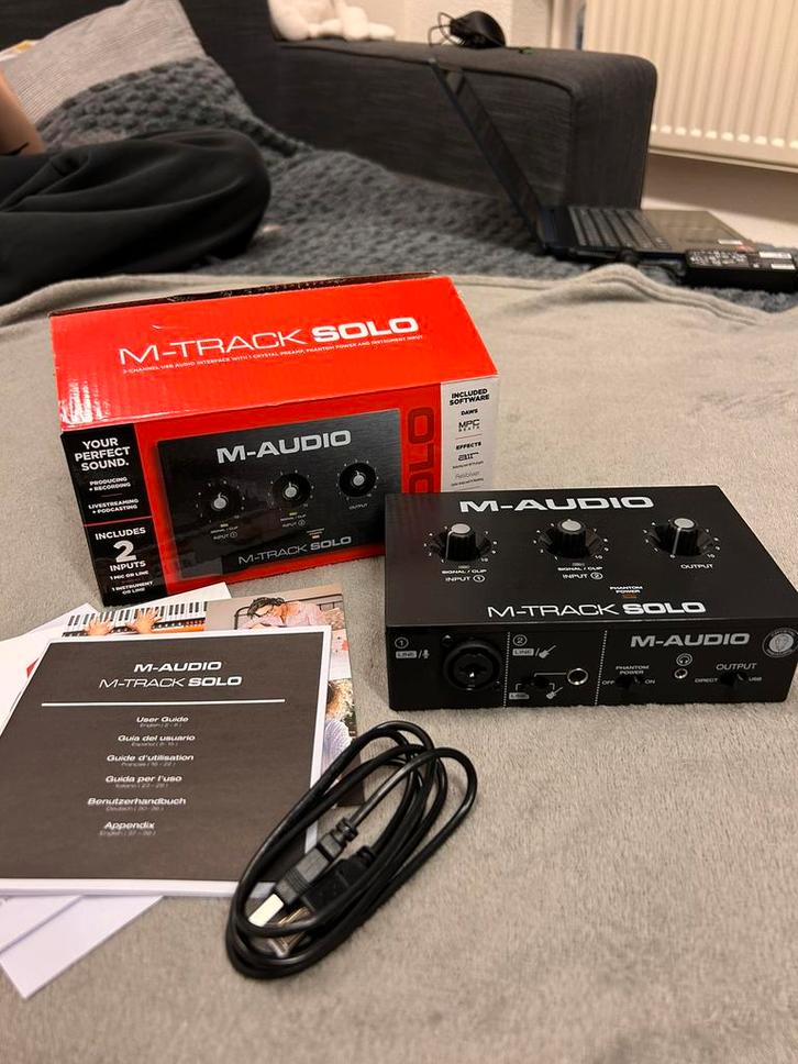 M-Audio M-Track Solo USB Audio Interface, Muziek en Instrumenten, Midi-apparatuur, Nieuw, Ophalen of Verzenden