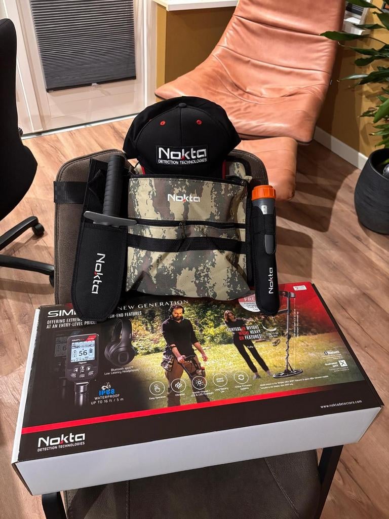 Vrijwel nieuwe Nokta Simplex Ultra metaaldetector set, Meer dan 30 cm, Zo goed als nieuw, Instelbare gevoeligheid, Ophalen