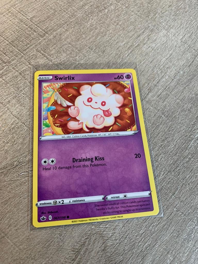 Swirlix 067/187 Chilling Reign - Pokémon Kaart, Ophalen of Verzenden, Nieuw, Losse kaart