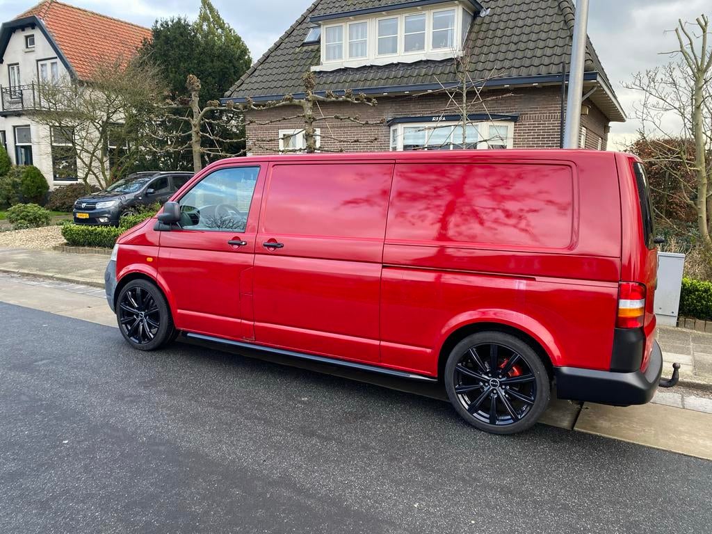 Volkswagen transporter l2 h1 2x schuifdeur, Auto's, Zwart, 4 cilinders, Volkswagen, Leder
