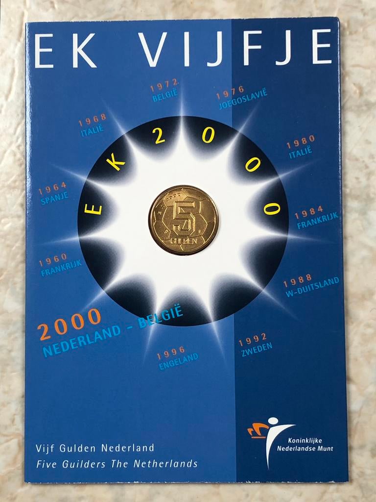 5 gulden 2000, EK Vijfje., Postzegels en Munten, Munten | Nederland, Verzenden, Koningin Beatrix, 5 gulden, Losse munt